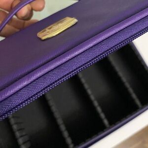 Joy Mangano Purple Cosmetic Bag